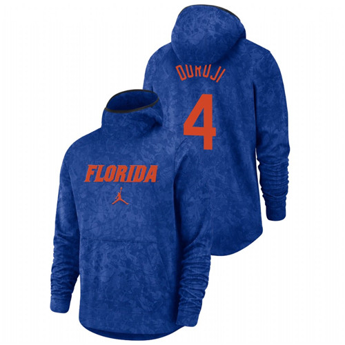 Men's Florida Gators Anthony Duruji Royal Basketball Spotlight Team Logo Pullover Hoodie