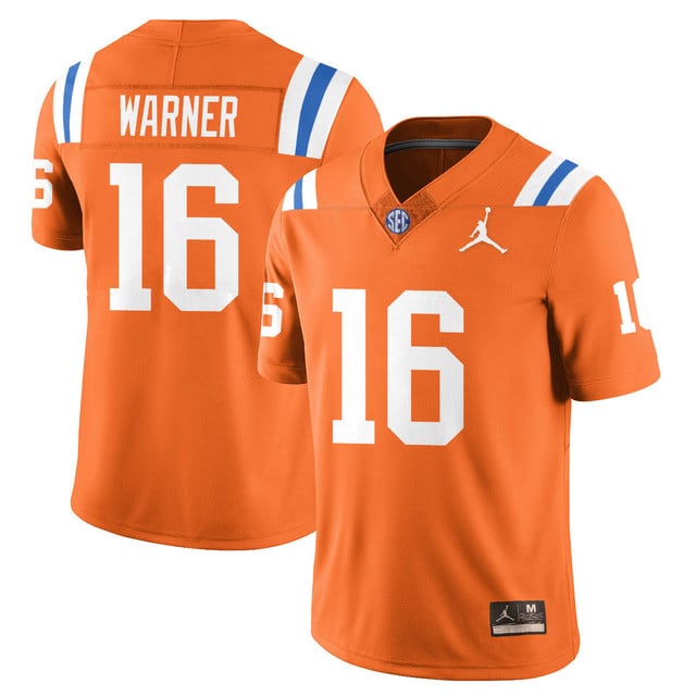 Men's Florida Gators Bring Back 1960s Throwback Jersey #16 Aidan Warner