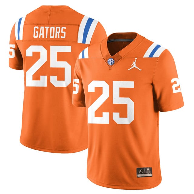 Men's Florida Gators Bring Back 1960s Throwback Jersey #25 Gators