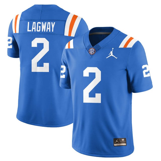 Men's Florida Gators Bring Back 1960s Throwback Jersey blue #2 DJ Lagway