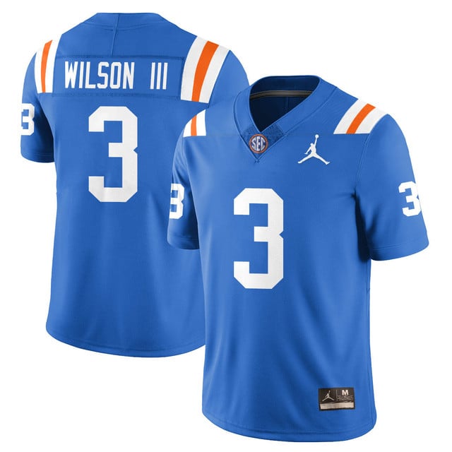 Men's Florida Gators Bring Back 1960s Throwback Jersey blue #3 Eugene Wilson III