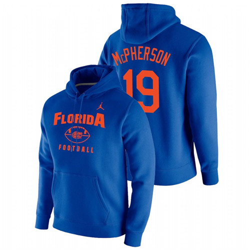 Men's Florida Gators Evan McPherson Royal Oopty Oop Pullover Football Hoodie