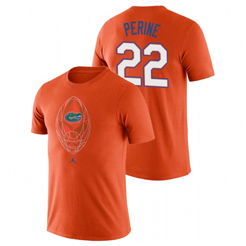 Men's Florida Gators Football Icon Lamical Perine Orange T-Shirt