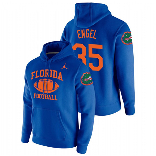 Men's Florida Gators Kyle Engel Royal Retro Football Pullover Hoodie