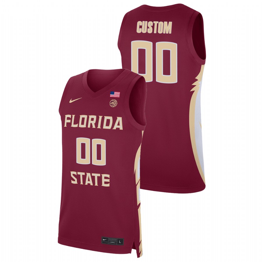 Men's Florida State Seminoles Custom Basketball 2021 Replica Jersey Red