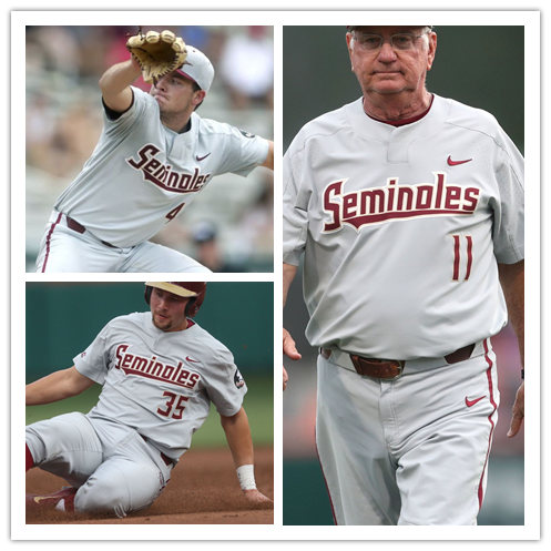 Men's Florida State Seminoles Custom Nike Grey Two-Button Pullover Baseball Jersey