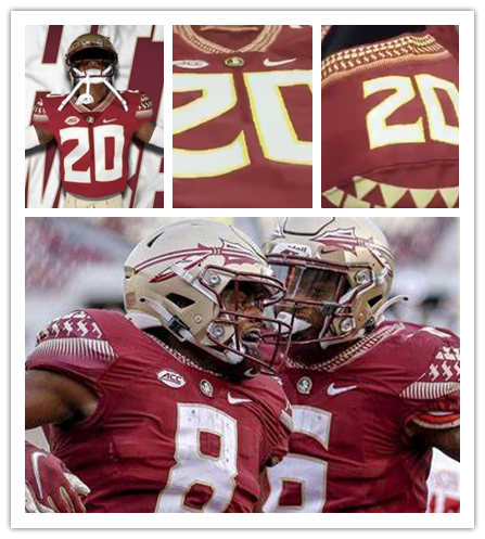 Men's Florida State Seminoles Custom Nike Red White Retro Football Jersey