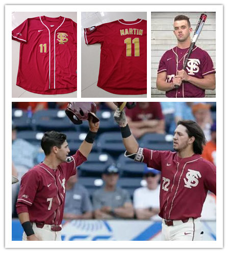 Men's Florida State Seminoles Custom Nike Scarlet Fs Baseball Jersey