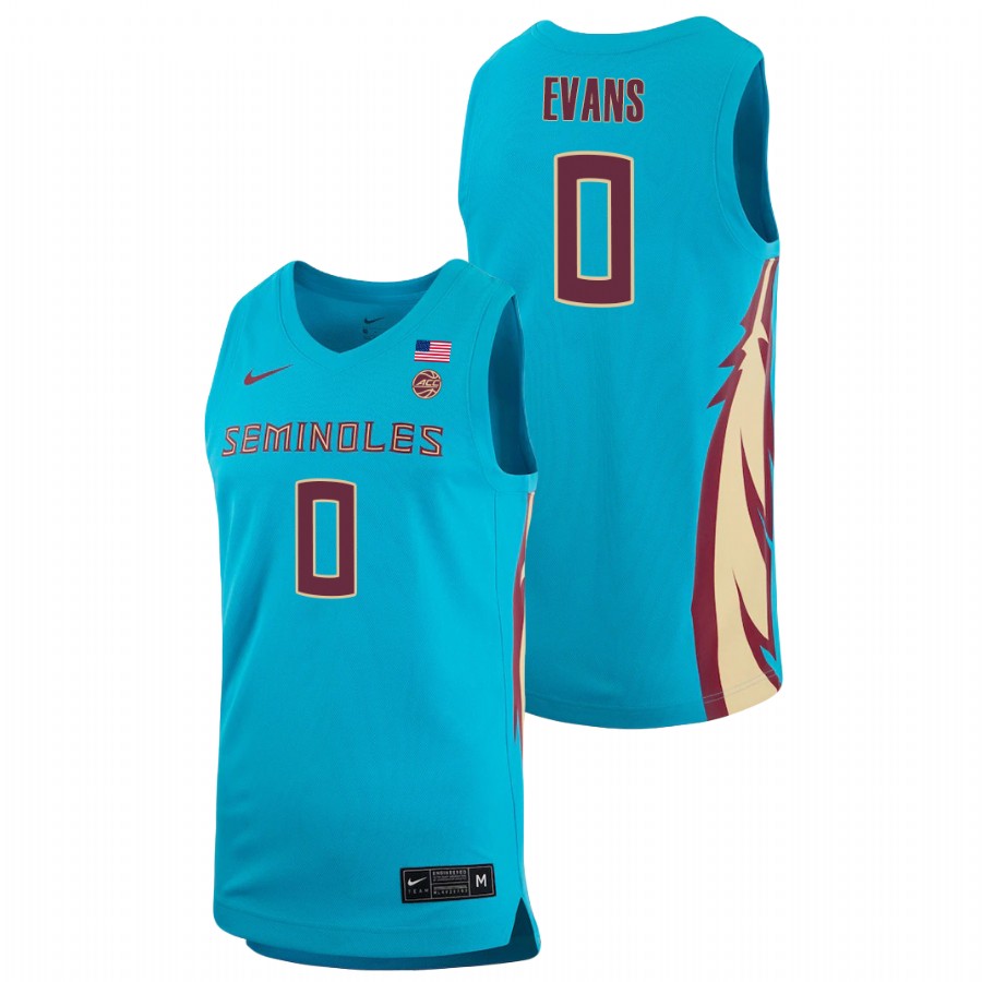 Men's Florida State Seminoles RayQuan Evans Basketball 2021 Alternate Jersey Blue