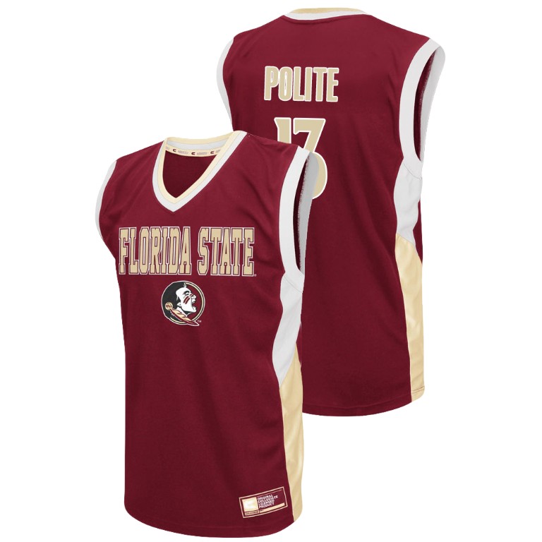 Men's Florida State Seminoles Red Anthony Polite College Basketball Fadeaway Jersey
