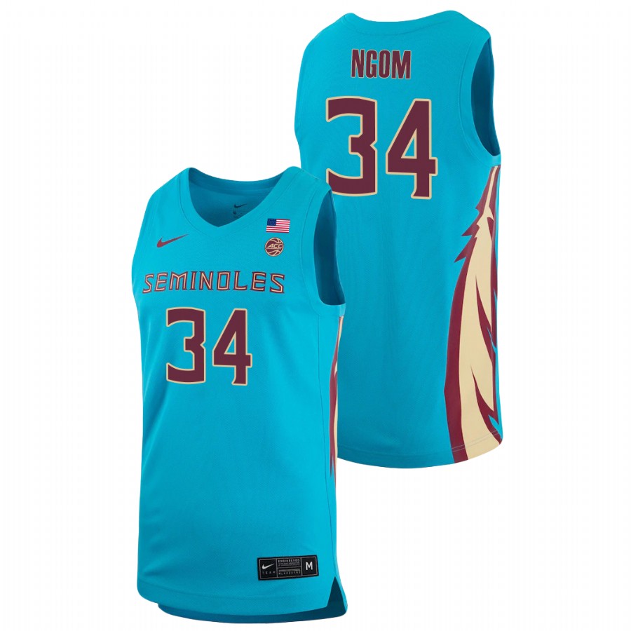 Men's Florida State Seminoles Tanor Ngom Basketball 2021 Alternate Jersey Blue