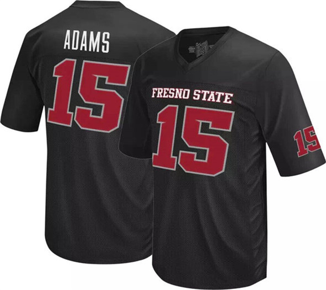 Men's Fresno State Bulldogs #15 Davante Adams Black Stitched Game Jersey