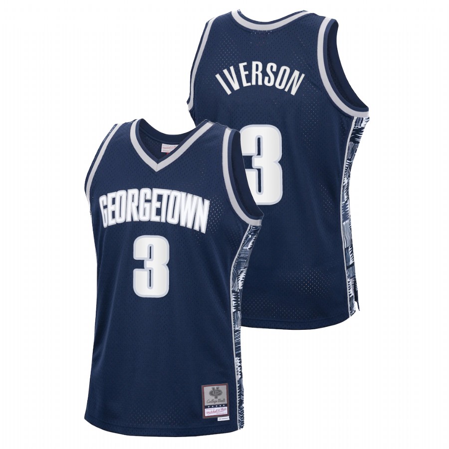 Men's Georgetown Hoyas Allen Iverson Vintage Jersey Navy