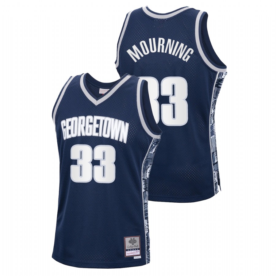 Men's Georgetown Hoyas Alonzo Mourning Vintage Jersey Navy