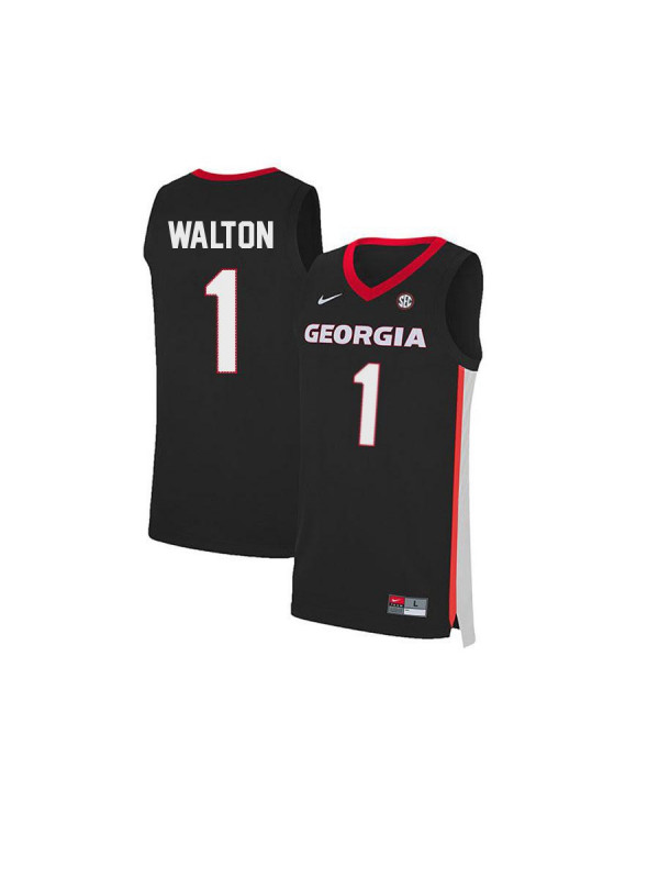 Men's Georgia Bulldogs #1 Jaykwon Walton Nike Black College Basketball Jersey