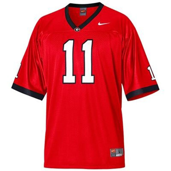 Men's Georgia Bulldogs #11 Aaron Murray Red Football Jersey