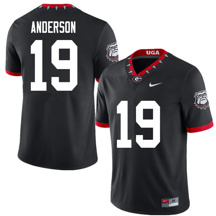 Men's Georgia Bulldogs #19 Adam Anderson Nike Black Foootball Jersey