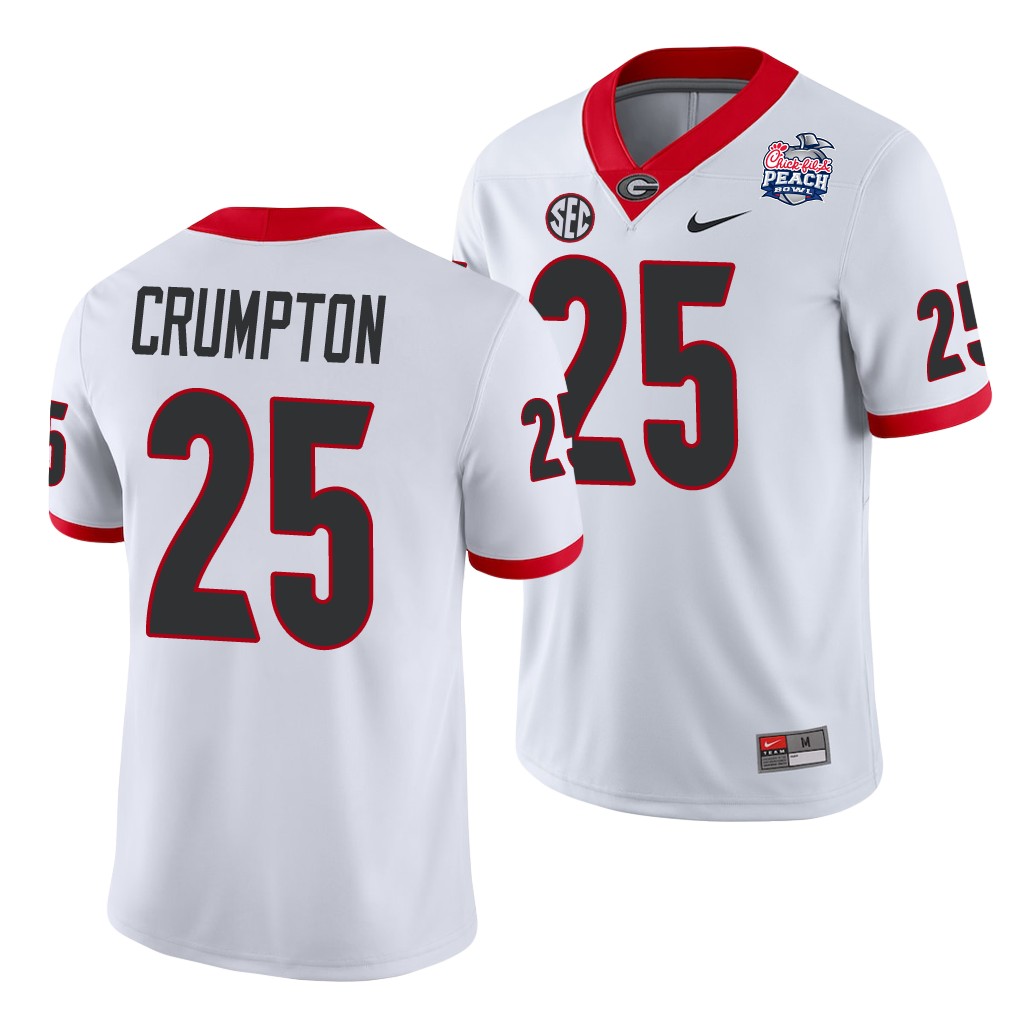 Men's Georgia Bulldogs #25 Ahkil Crumpton Nike 40th anniversary white alternate football jersey