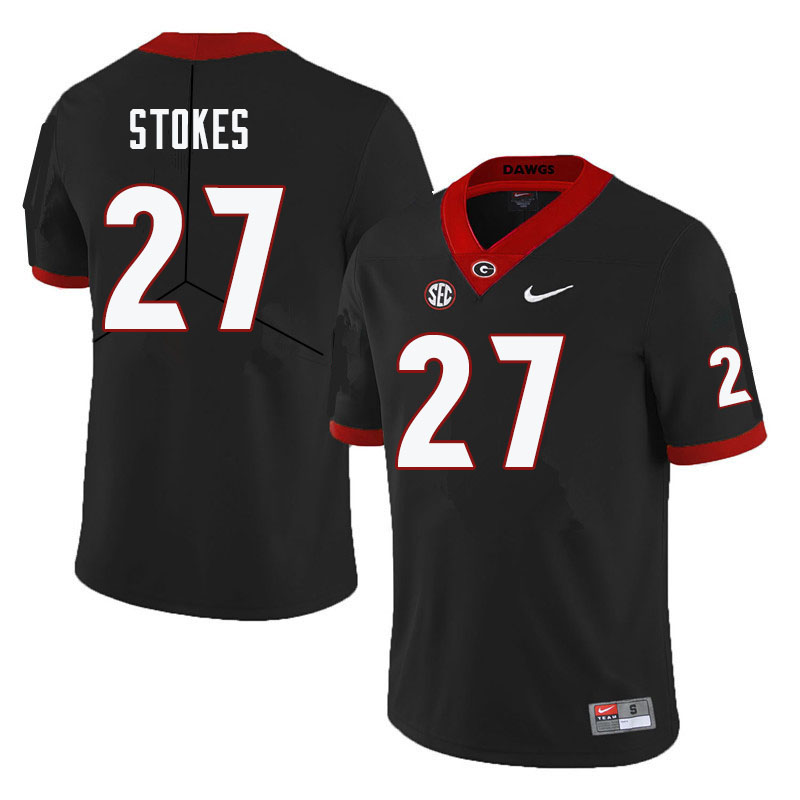 Men's Georgia Bulldogs #27 Eric Stokes Nike Black Foootball Jersey