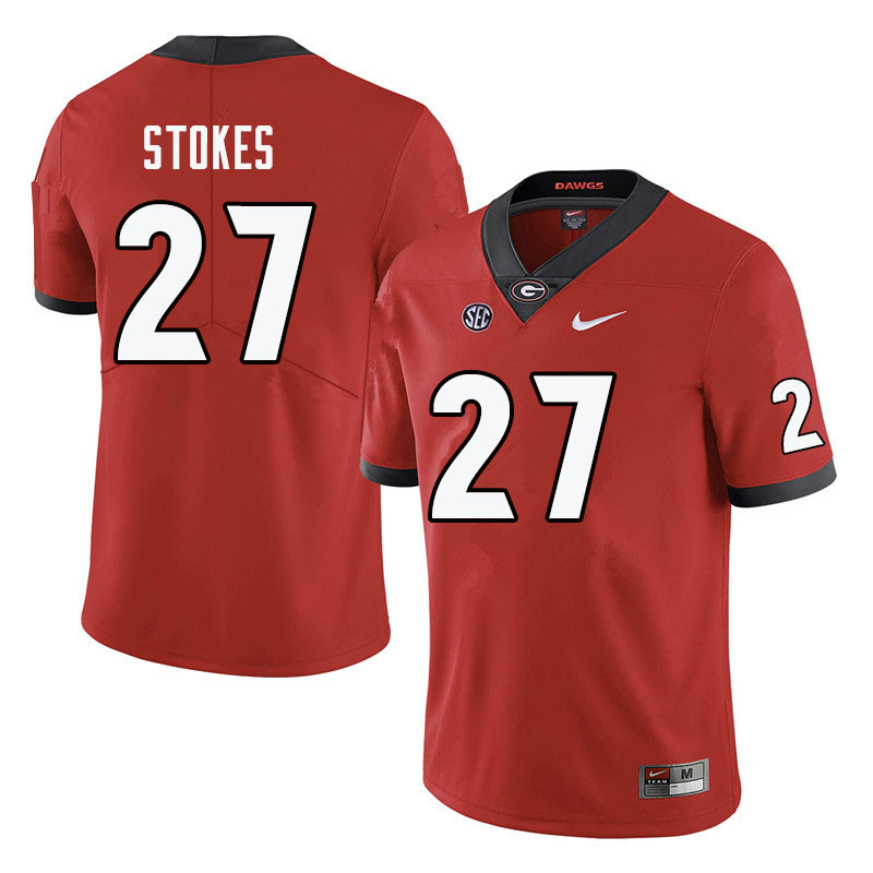 Men's Georgia Bulldogs #27 Eric Stokes Nike Red Foootball Jersey