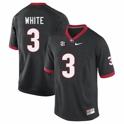 Men's Georgia Bulldogs #3 Zamir White Nike Black Foootball Jersey