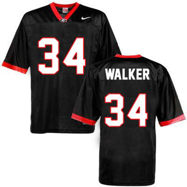 Men's Georgia Bulldogs #34 Herschel Walker Black Football Jersey