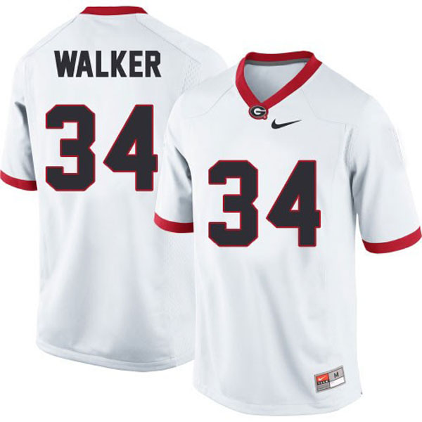 Men's Georgia Bulldogs #34 Herschel Walker White Football Jersey