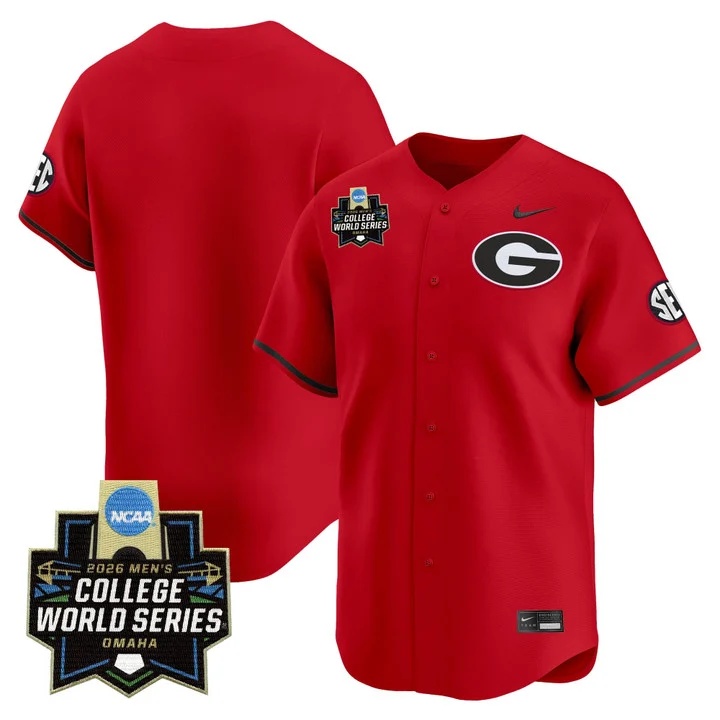 Men's Georgia Bulldogs Baseball 2026 World Series Vapor Premier Limited Jersey BLANK