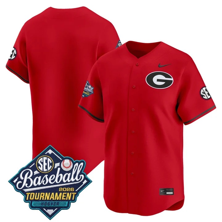 Men's Georgia Bulldogs Baseball Sec Tournament Champions 2026 Vapor Premier Limited Jersey BLANK