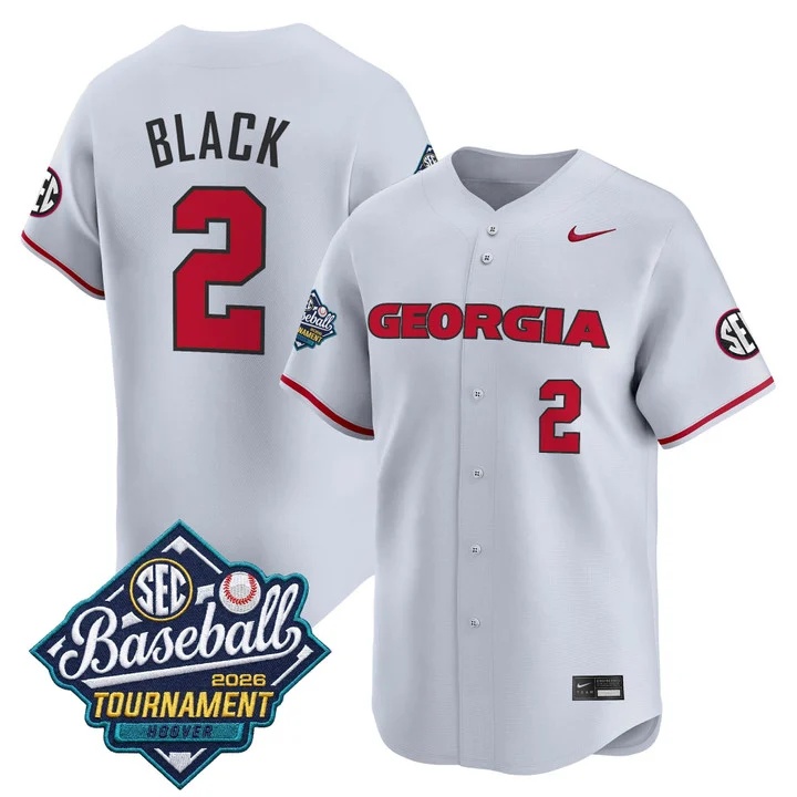 Men's Georgia Bulldogs Baseball Sec Tournament Champions 2026 Vapor Premier Limited Jersey GRAY #2 RYAN BLACK