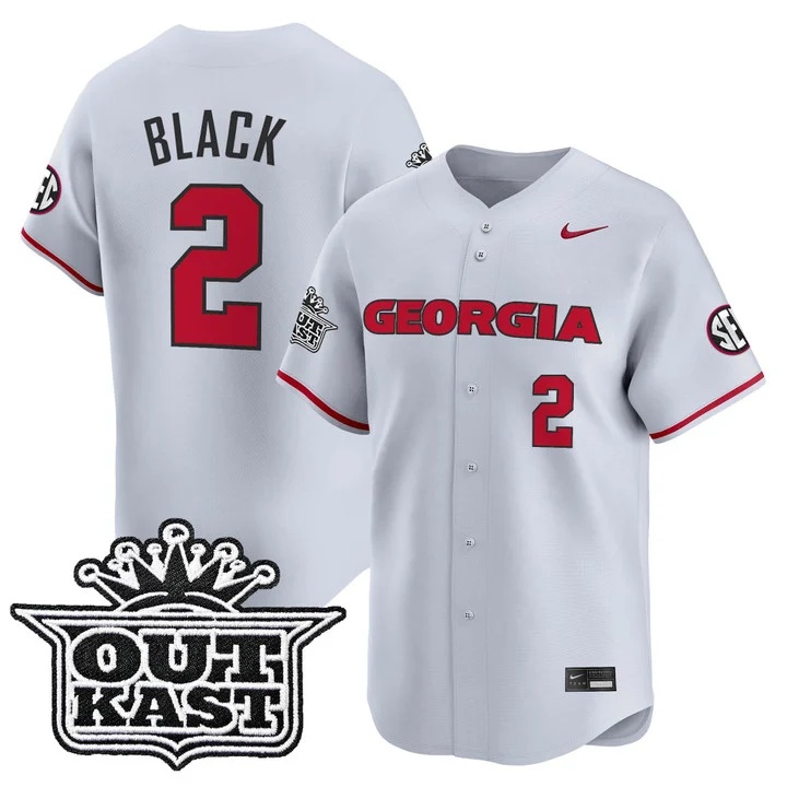 Men's Georgia Bulldogs Baseball x Outkast Vapor Premier Limited Jersey GRAY#2 RYAN BLACK