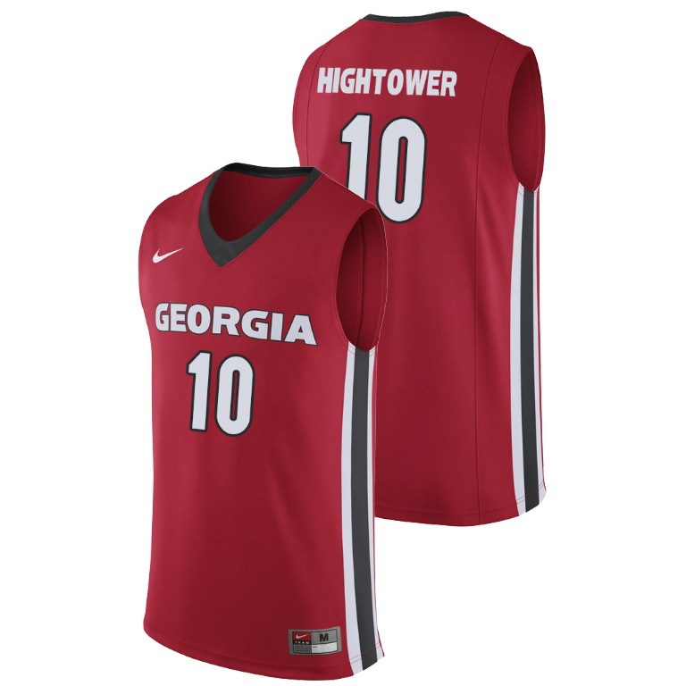 Men's Georgia Bulldogs Red Teshaun Hightower College Basketball Replica Jersey