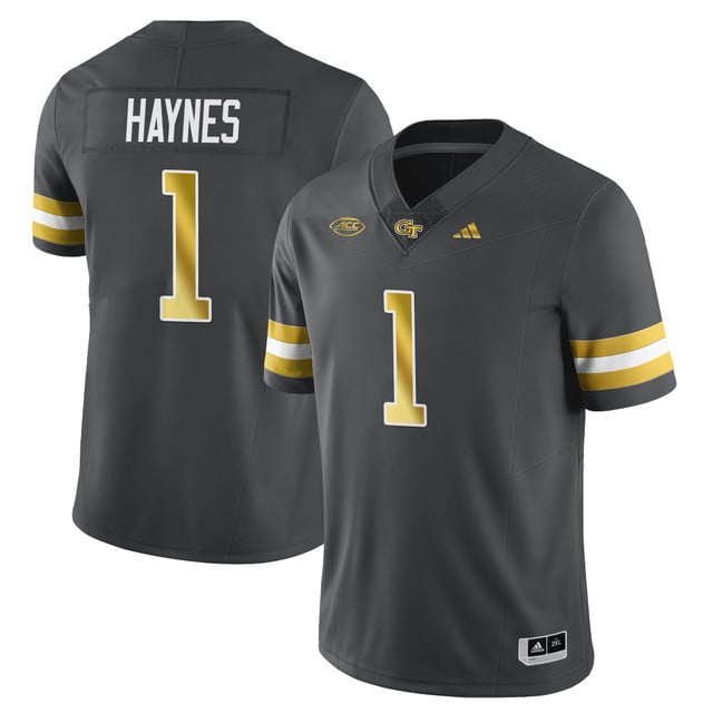 Men's Georgia Tech Football 2025 Limited Jersey DARK GRAY#1 JAMAL HAYNES
