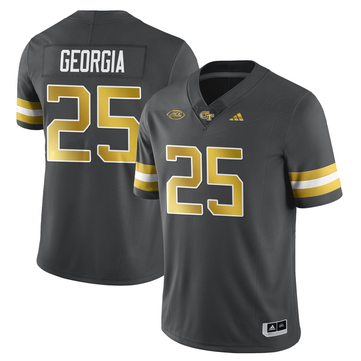Men's Georgia Tech Football 2025 Limited Jersey DARK GRAY#25 GEORGIA