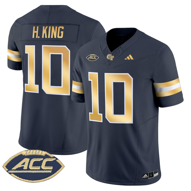 Men's Georgia Tech Yellow Jackets 2025 Vapor Limited Jersey #10 Haynes King