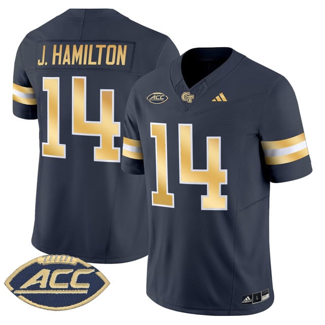 Men's Georgia Tech Yellow Jackets 2025 Vapor Limited Jersey #14 Joe Hamilton