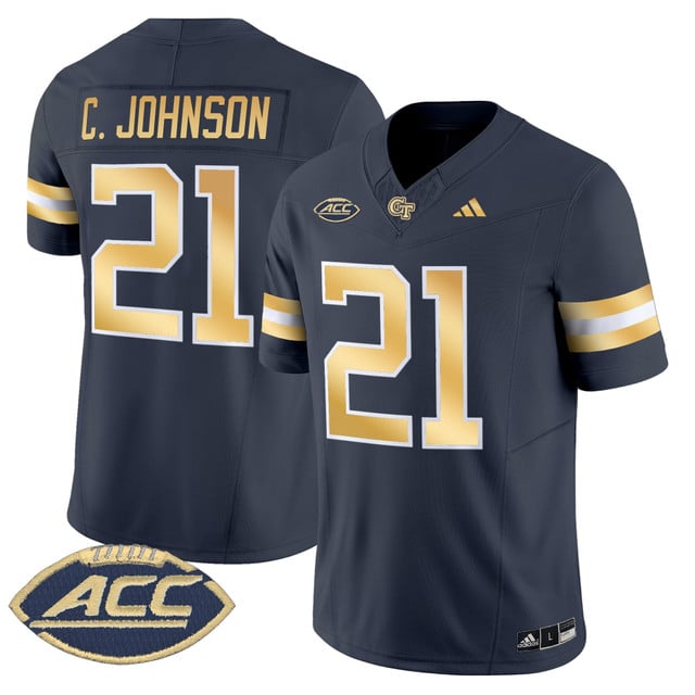 Men's Georgia Tech Yellow Jackets 2025 Vapor Limited Jersey #21 Calvin Johnson