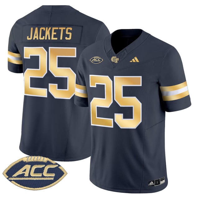 Men's Georgia Tech Yellow Jackets 2025 Vapor Limited Jersey #25 Jackets