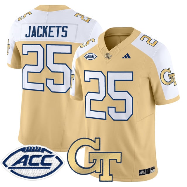 Men's Georgia Tech Yellow Jackets 2025 Vapor Limited Jersey alternate #25 Jackets
