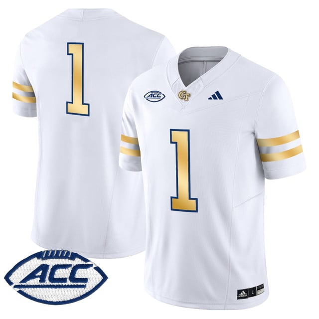 Men's Georgia Tech Yellow Jackets 2025 Vapor Limited Jersey white #1