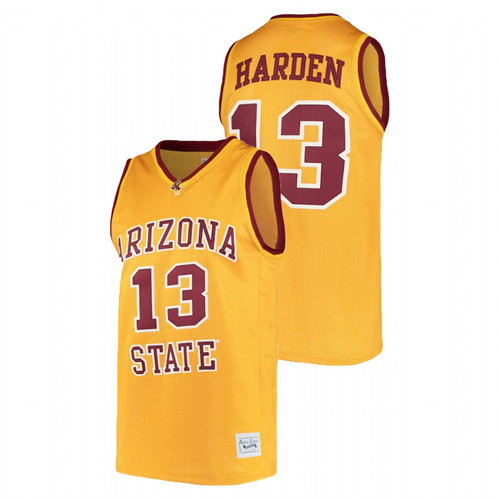 Men's Gold Arizona State Sun Devils James Harden Alumni College Basketball Jersey