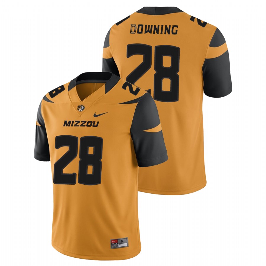 Men's Gold Missouri Tigers Dawson Downing College Football Game Jersey