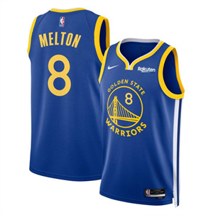 Men's Golden State Warriors #8 Dea??Anthony Melton Blue Icon Edition Stitched Basketball Jersey