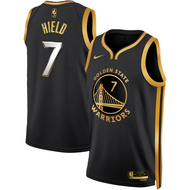 Men's Golden State Warriors 2025 Swingman Jersey BLACK GOLD #7 BUDDY HIELD