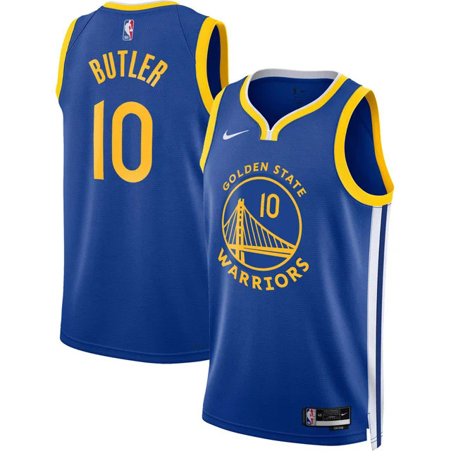 Men's Golden State Warriors 2025 Swingman Jersey ICON #10 JIMMY BUTLER.webp
