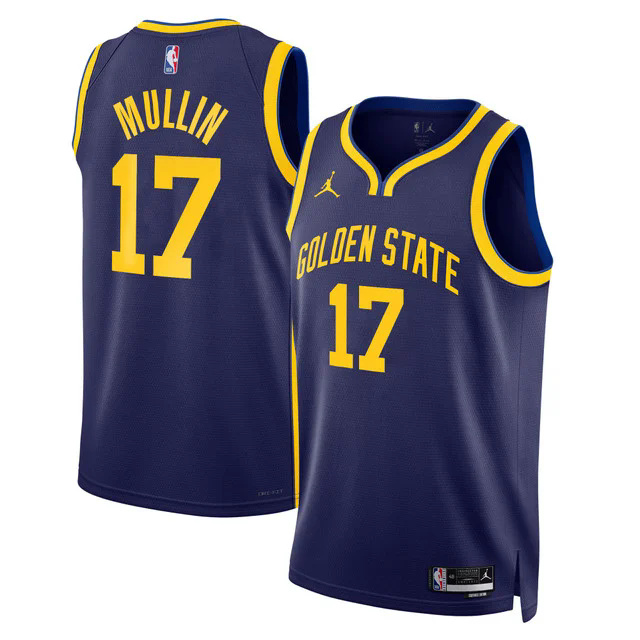 Men's Golden State Warriors 2025 Swingman Jersey NAVY #17 CHRIS MULLIN.webp