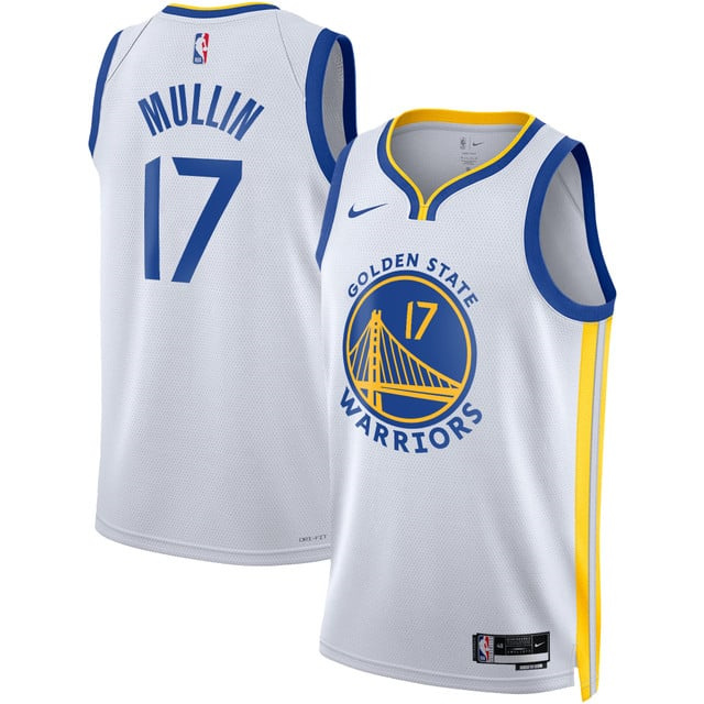 Men's Golden State Warriors 2025 Swingman Jersey WHITE #17 CHRIS MULLIN