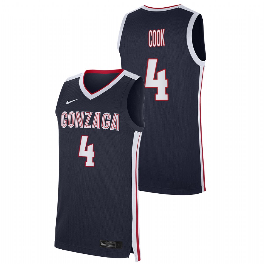 Men's Gonzaga Bulldogs Aaron Cook 2021 Replica Jersey Navy