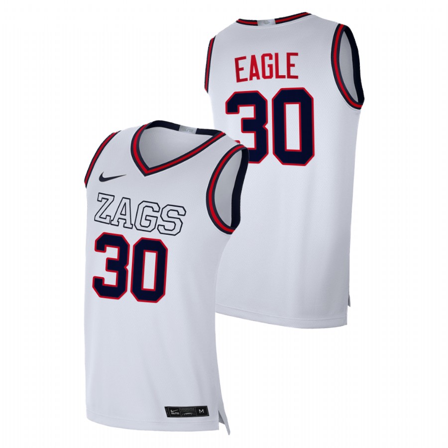 Men's Gonzaga Bulldogs Abe Eagle 2021 Swingman Jersey White