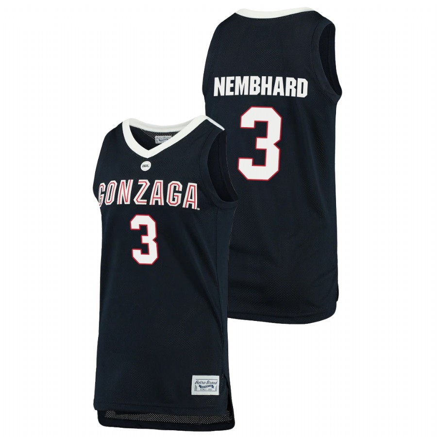 Men's Gonzaga Bulldogs Andrew Nembhard 2021 Original Retro Brand Jersey Navy